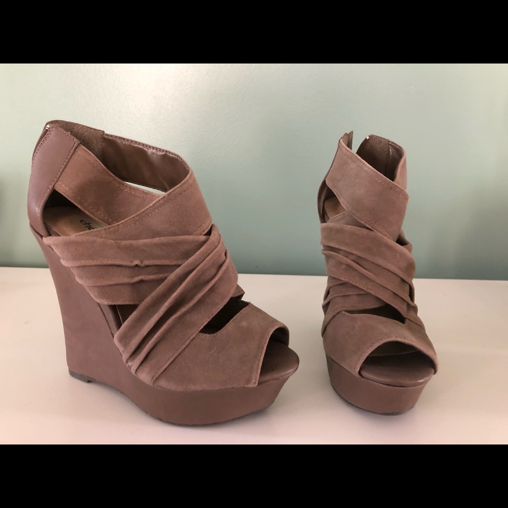 Faux Suede Wedges